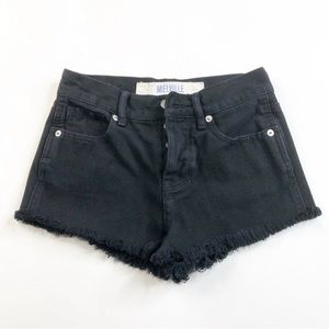 Brandy Melville Black Frayed Shorts